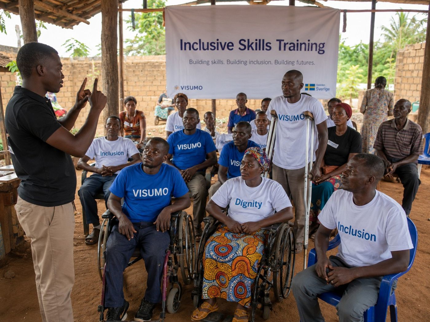 Peer advocates practising inclusive skills together